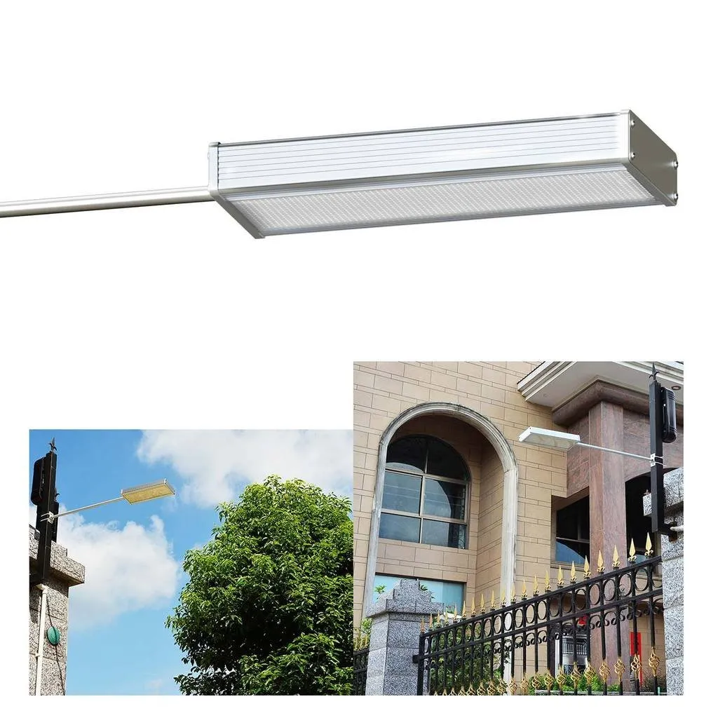 Solar Street Light Outdoor Lights Ogrodowy Lampa Ścienna 48led 1000 Lumenów Stop Aluminium LED Żarówka