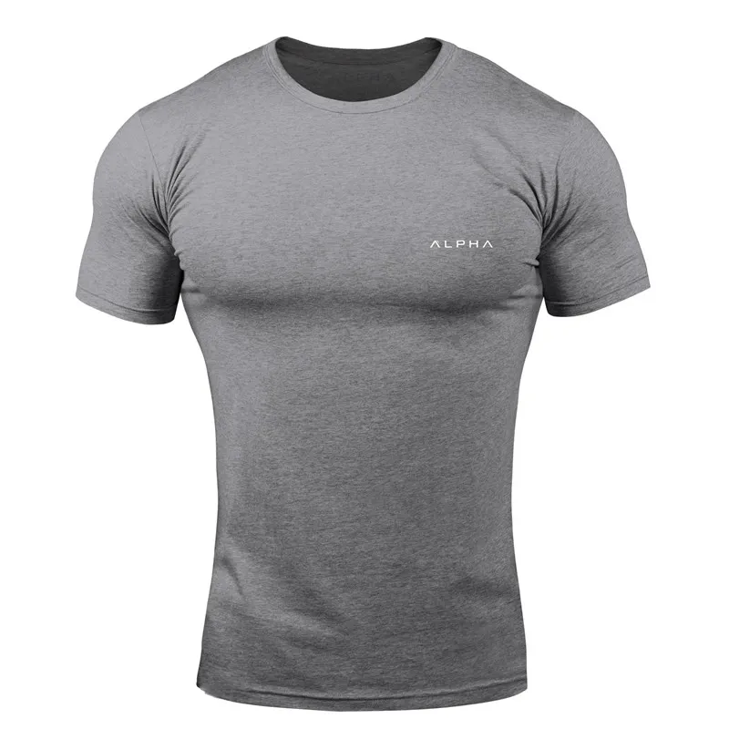 Gyms Exercise T-shirt Joggers Fitness Clothing Short Sleeve Tshirt Male Body Building Tees Workout Wear Streetwear Shirts