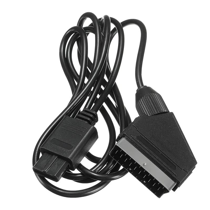 1.8M RGB Scart AV-kabel voor Super Famicom SNES N64 Gamecube NGC audio video Kabels cord lead Hoge Kwaliteit SNELLE SCHIP