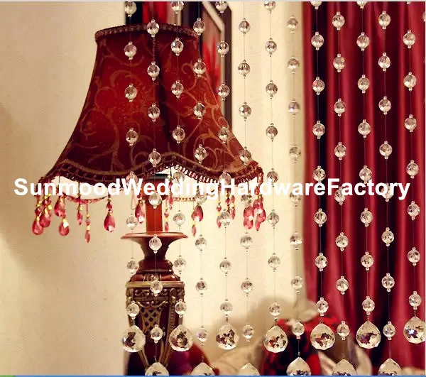 Cortina cristalina del grano de la decoración interior transparente de DIY de la moda para la decoración casera