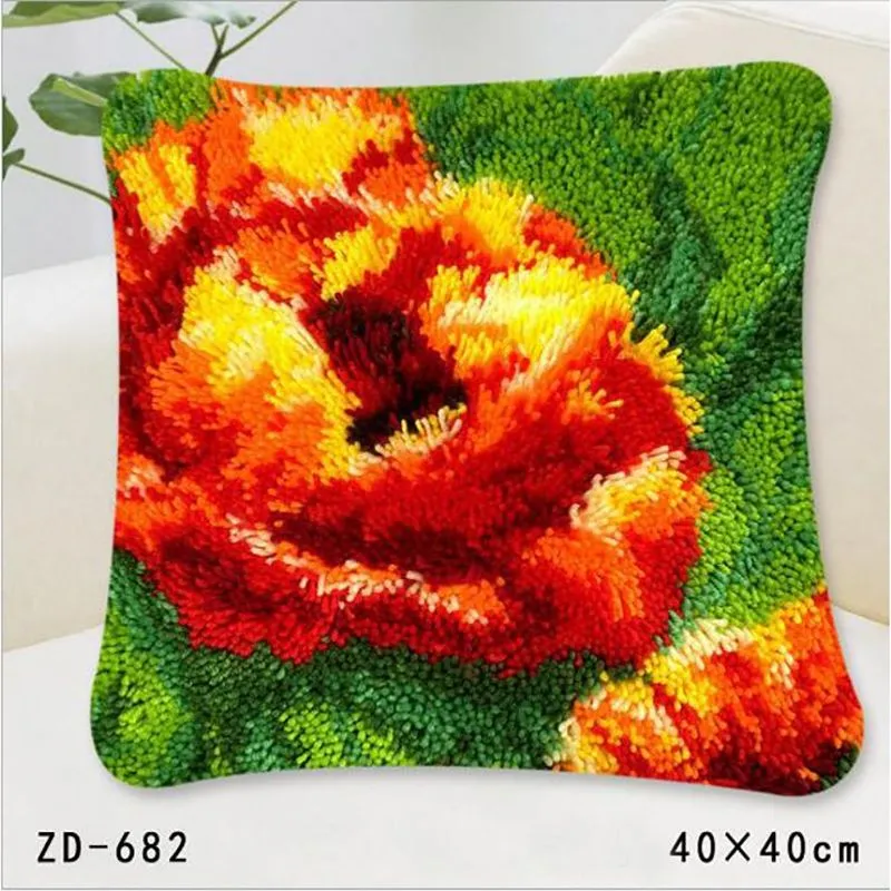 Taies d'oreiller colorées, housse de coussin carrée douce, sans noyau d'oreiller, taie d'oreiller pour canapé, série fleurs et plantes, cadeaux inachevés, artisanat