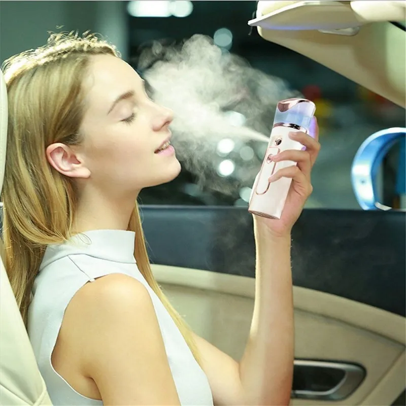 Portable Nano Facial Hydratant Vapeur Pratique Atomisation Monsieur Humidificateur Nettoyant Pour Le Visage Banque D'alimentation Brume Spray Visage Soins De La Peau Outils