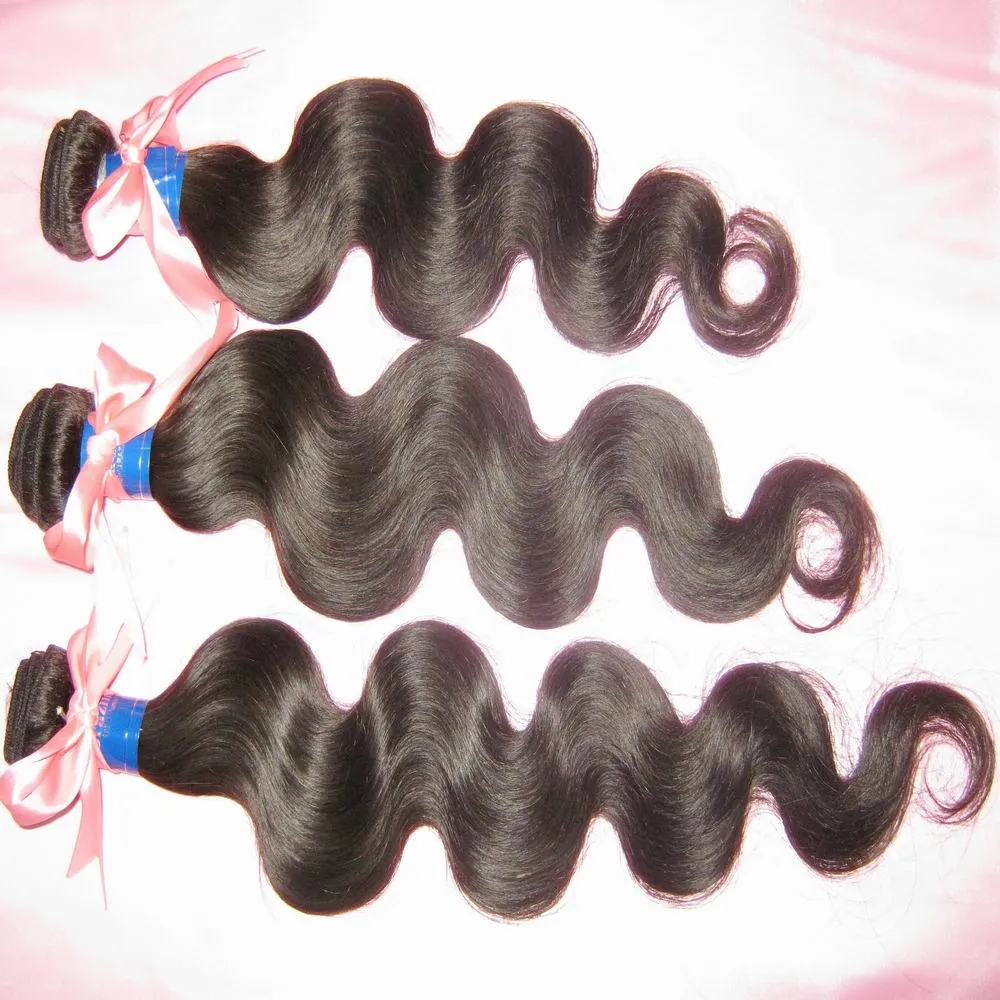 goedkoop Onverwerkte Body Wave Braziliaanse Virgin Menselijk Haar Weave WEOFTS / 300G