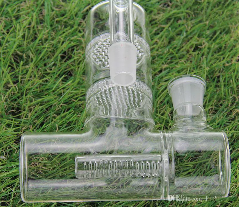 Acchiappacenere in vetro per bong in vetro Tubi ad acqua Grandi dimensioni Reclaim AshCatcher Lacunaris Inline due favi Ashcatcher in 18mm o 14mm