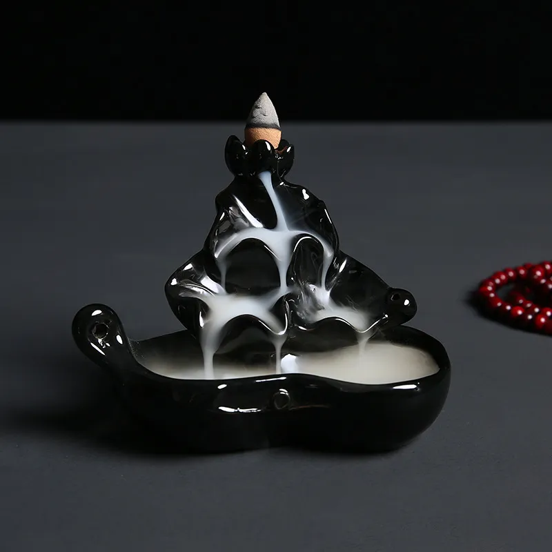 24 Style Ceramic Burner Fragrance Lotus Holder Censer Creative Aromatherapy Backflow Incense Cones Burner Stick Incense Censer3373211