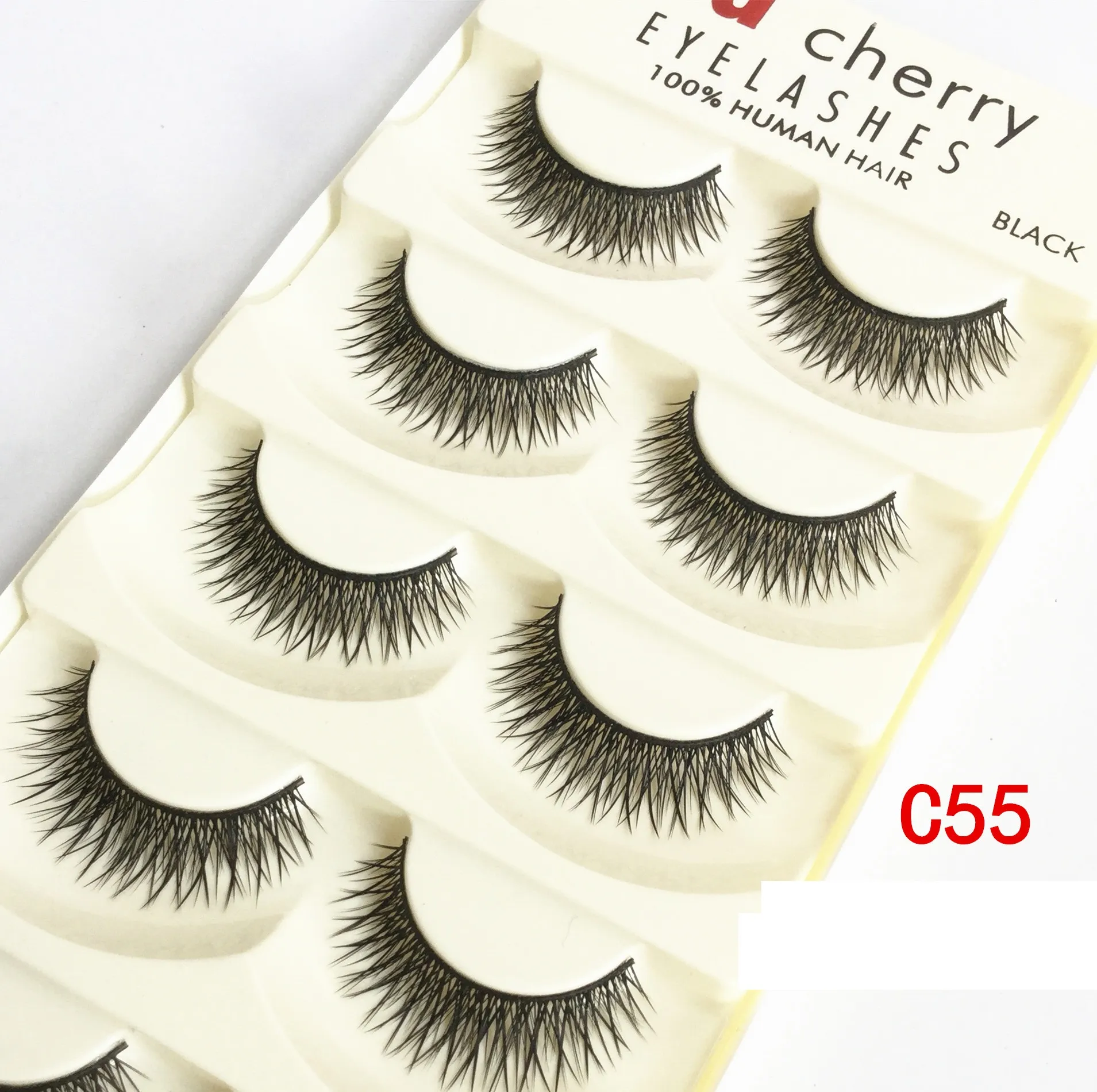 Red Cherry 5 Par False Eyelashes 26 Styles Black Cross Messy Long Thick Fake Eye Lashes Beauty Makeup High Quality5936083