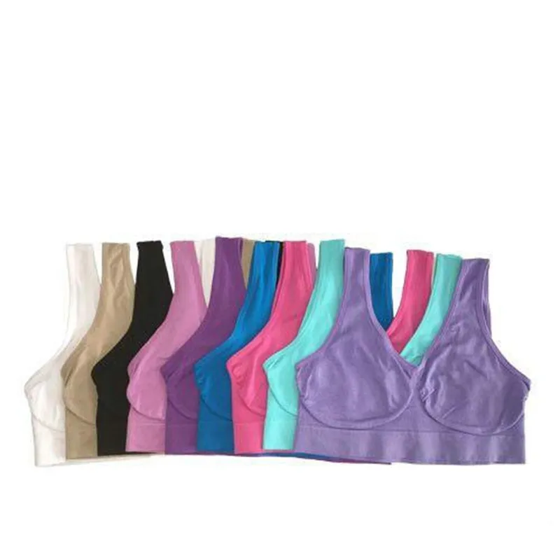 High quality 9 colors Seamless sport Bra Fashion sexy Bra yoga bra 6 size factory directly sales 3000pcs