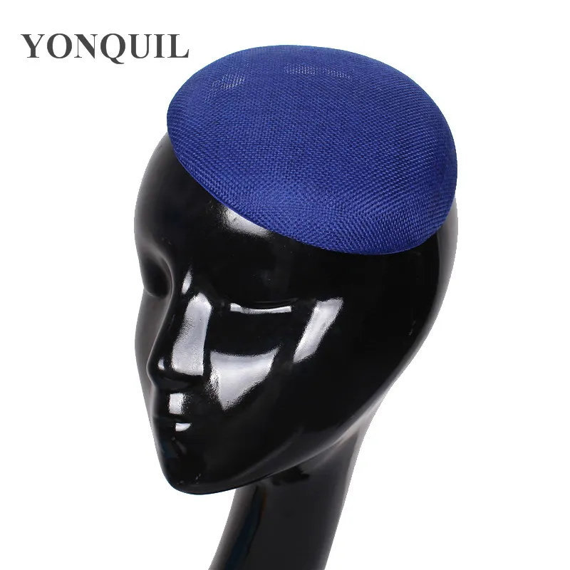 Mew 15 CM rotonda imitazione sinamay reale blu più Cappello colore di base del mestiere Fare accessori da sposa Materiale partito copricapo SYB04