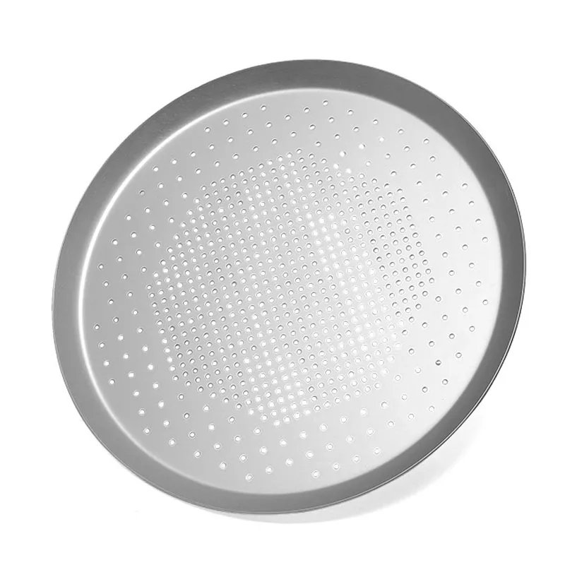 Anodized Aluminum 10 Inch Round Pizza Pan With Punching Holes Durable Commercial Grade Baking