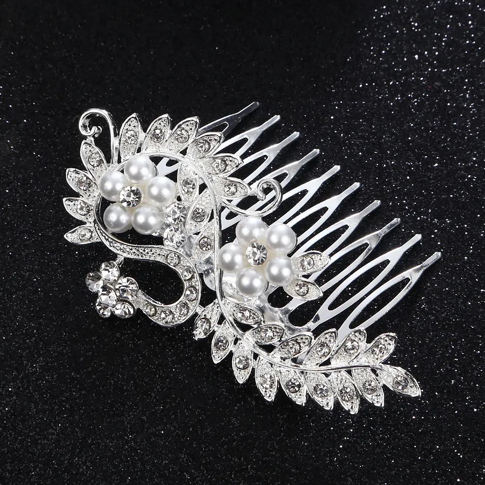 Feis Hole Crystal Chinese Dragon and Flower Hair Combed Romantic Bridal Flower HeadDress Hair Accessory for Bride Wedd1133588