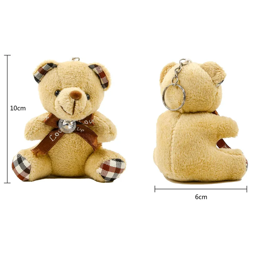 10cm Teddy Bear Plush Keychain Wholesale Diamond Bear Stuffed Animal ...