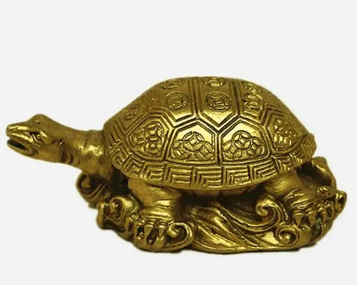 A copper tortoise defends the home town of sharp lucky Feng Shui copper turtle longevity brass ornaments Ho