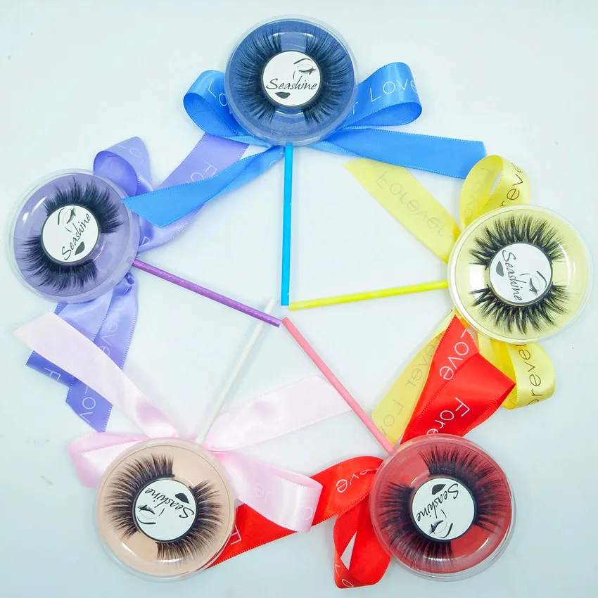 16 stijlen selecteerbaar 10 paar Oemprivate Logo Aanvaardbare 3D Real Mink Lollipop Full Strip Wimpers Messy Washes Extension Sexy wimper