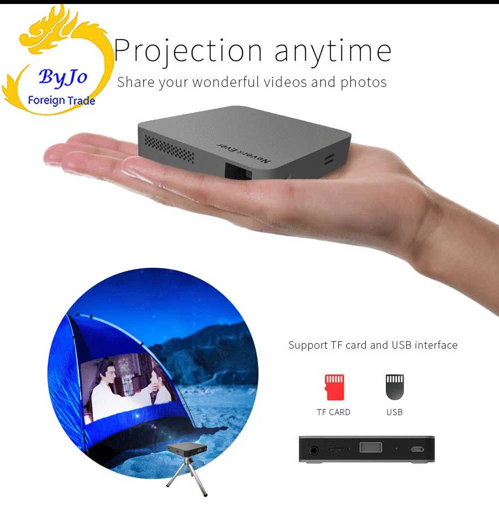 Оригинальный Unic S6 Android 4.4 Мобильный проектор S6 Mini Pocket Home Movie Projector Beamer Батарея