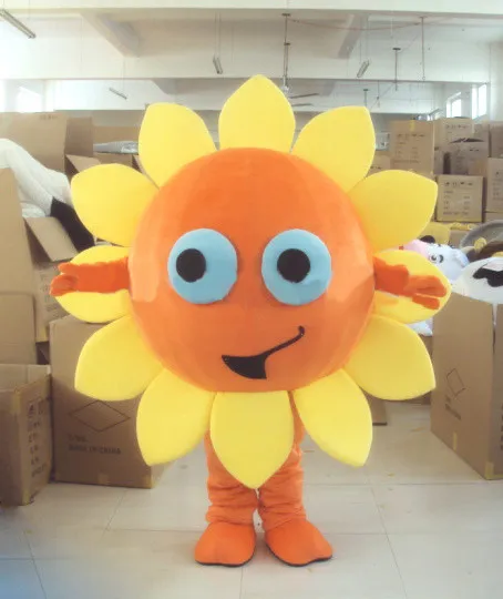 Sunflower Mascot Kostymer Animerad Tema Heronsbill Cospaly Cartoon Mascot Character Halloween Carnival Party Costume