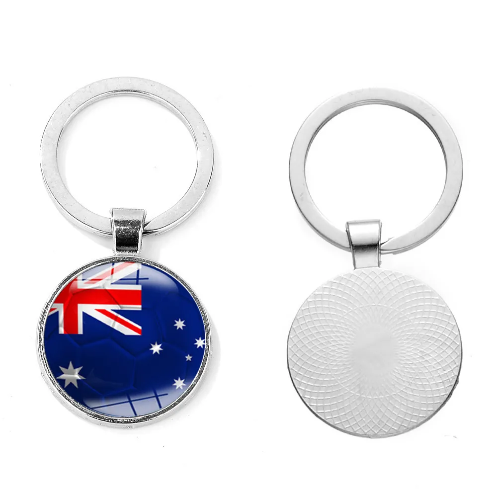 2018 Football Keychain Football Match Key Buckle Metal Country Flag Soccer Fans Souvenir Gift C4123