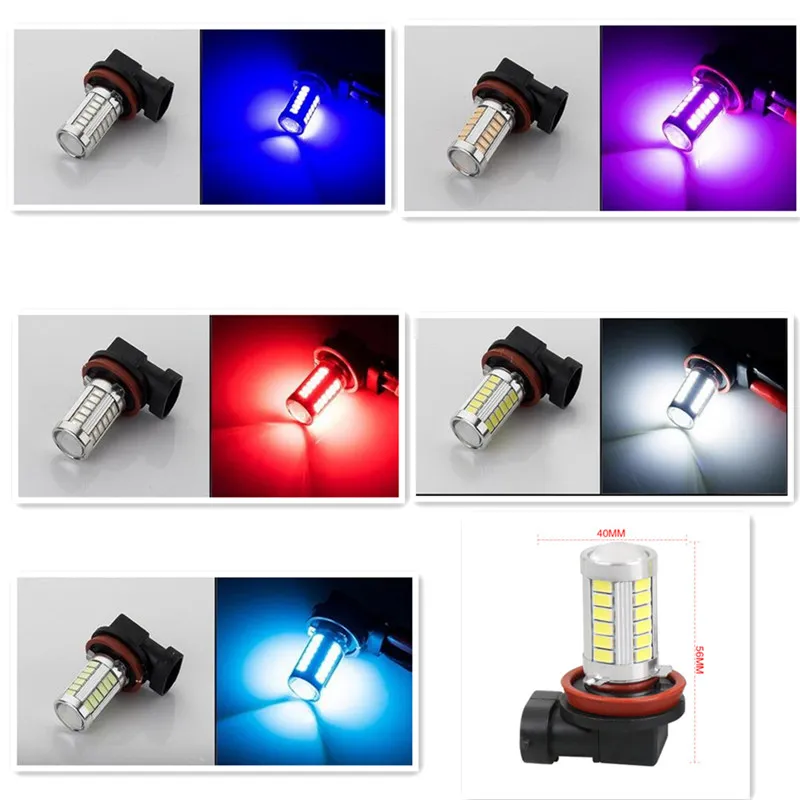 Konstant ström LED H11 H8 9005 9006 HB3 HB4 5630 LED 33SMD 6.6W Bilens strålkastare dimljuslampa