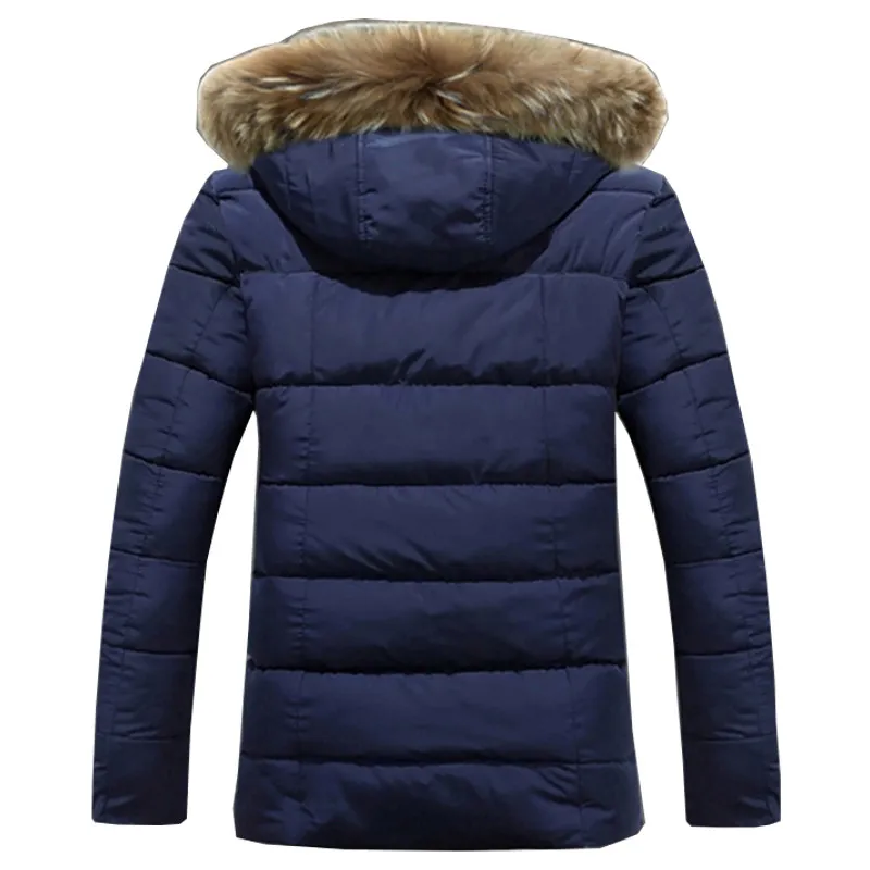 新しい暖かいブランドの男性の厚いパウガのジャケットのファックスの毛皮の羊毛フード付き男性ジャケットカジュアルなウィンターフッファコートパーカービッグサイズ3xl