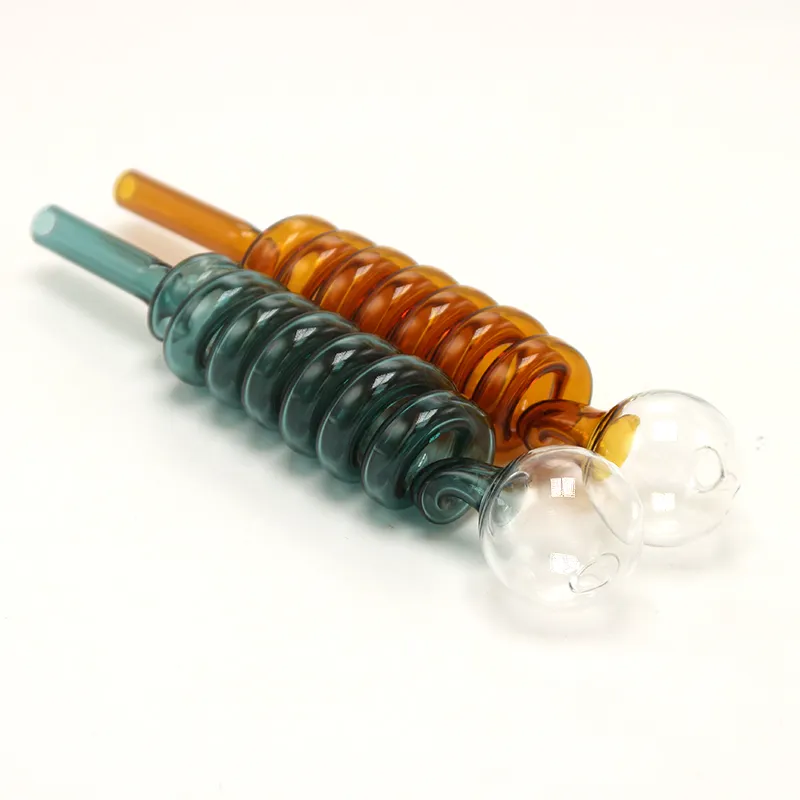 Csyc Y101 Tubos de fumantes 8 cores 7 Twisted Oil Burner de 30 mm de tigela de vidro do tubo de mão