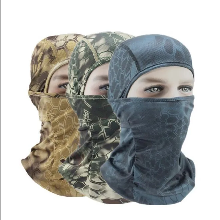 Copricapo tattico mimetico Maschera CS Berretto sportivo da esterno Bicicletta Ciclismo Pesca Maschere da moto Passamontagna da sci Maschera a pieno facciale di Halloween