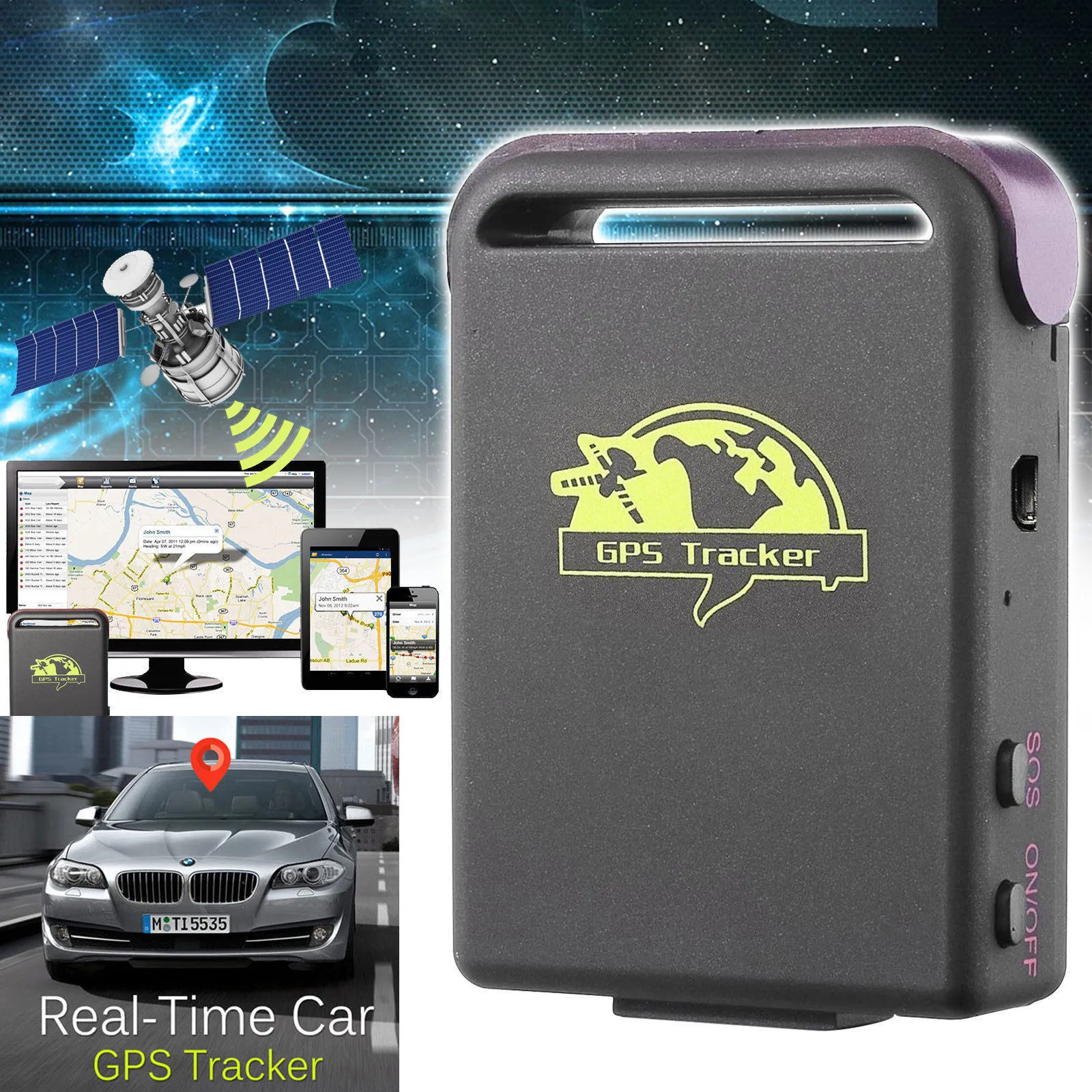 미니 스파이 차량 GPS GSM GPRS 추적기 자동차 추적 로케이터 장치 TK102 마그네틱 DHL UPS 무료 배송