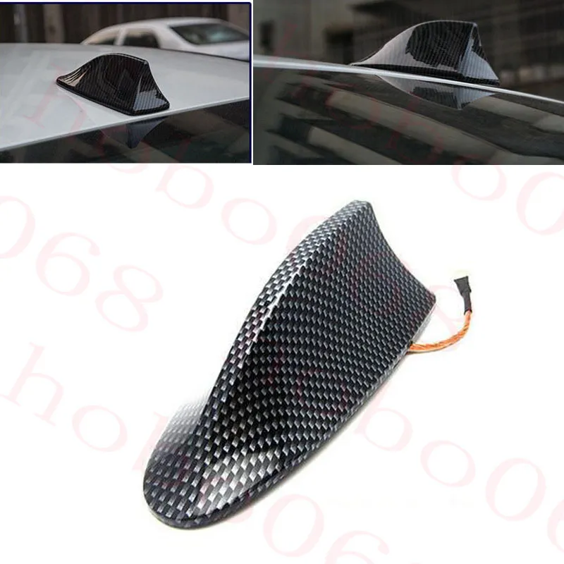 1 sztuk dla dowolnego samochodu BMW Car Carbon Fiber Color Antena Dekoracja Sygnału Rekin FIN Wymiana Naklejki Dach 170 * 75 * 60 mm