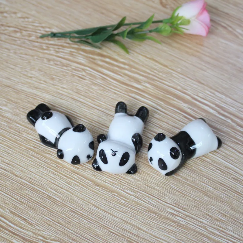 Ceramiczne Panda Chopsticks Stojak Uchwyt Porcelanowy Łyżka Widelec Nóż Odpoczynek Restauracja Stół Dekoracje Darmowa Wysyłka Wen5962