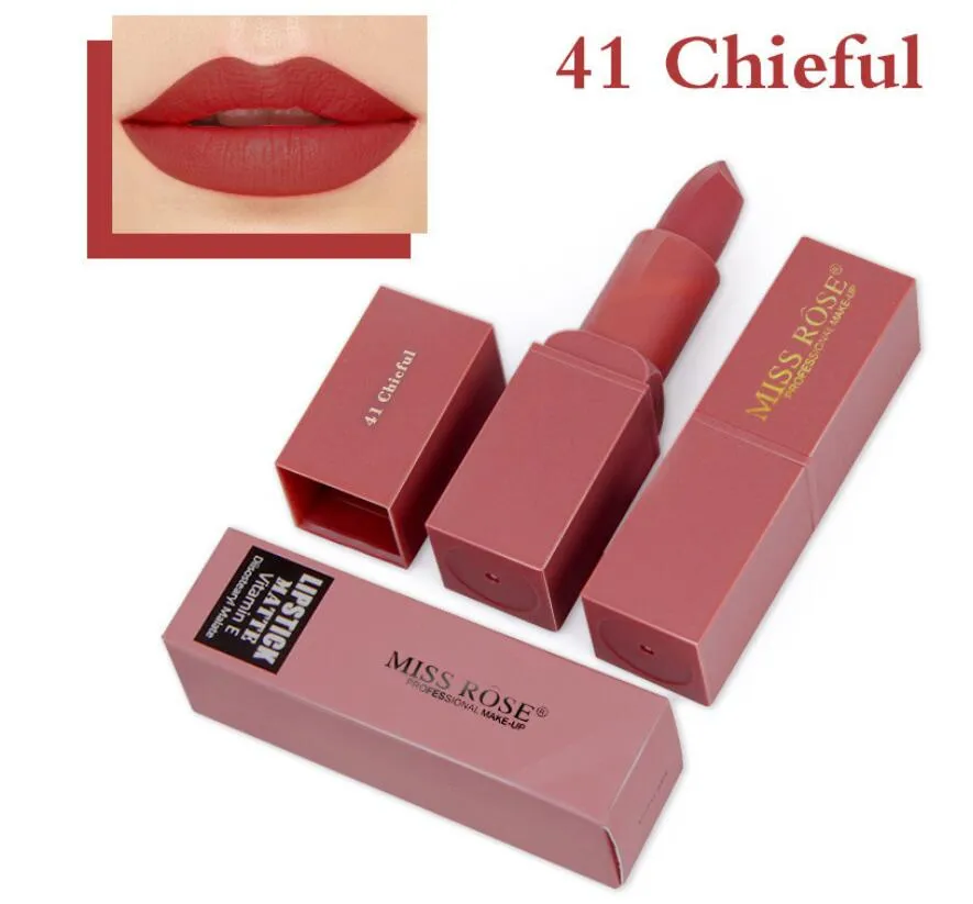 Fröken Rose Brand Lips Matte Fuktgivande Läppstift Makeup Lipsticks Lip Stick Vattentät Lipgloss Mate Lipsticks Make Up