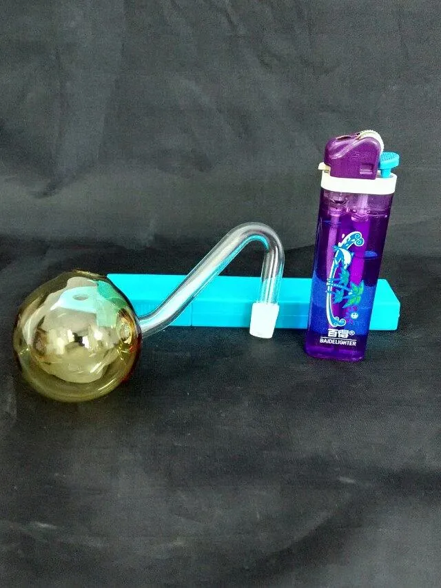 Large color bubbling pot Wholesale Glass bongs Oil Burner Glass Water Pipes Rigs Smoking Free