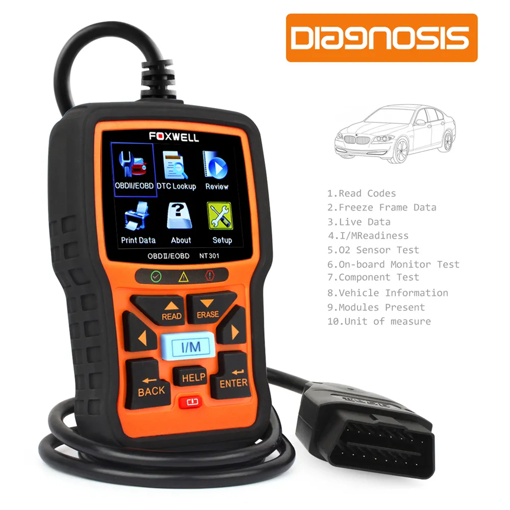 O2 Sensor Data Scanner Table Automotive Scanner OBD OBD2 Auto Diagnostic Tool Engine Fault Code ...