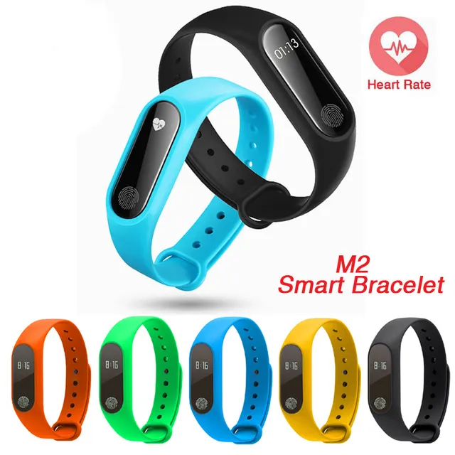 M2 Smart Bracciale Cardiofrequenzimetro Smartband Impermeabile Attività Salute Fitness Tracker Chiama ricorda Bracciale sanitario per Android iOS