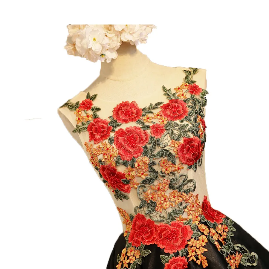 2020 High-Low Embroidered Lace Satin short red prom dresses - Sleeveless Homecoming & Graduation Party Gowns at Affordable Prices 2020 High-Low Embroidered Lace Satin short red prom dresses - Sleeveless Homecoming & Graduation Party Gowns at Affordable Prices