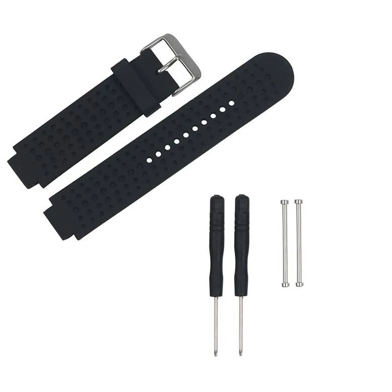 Byte Silicone Watchbands Wrist Rem för Garmin Forerunner 220 230 235 630 620 735XT Watch Rem med Pins Tools