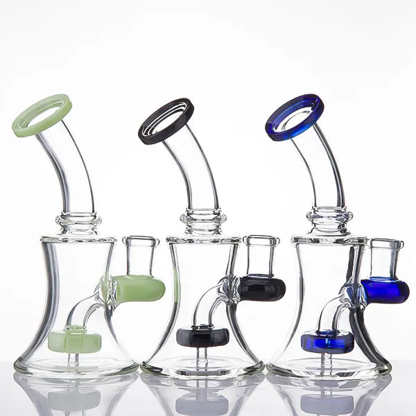 Mini Bubbler Glass Bong Banger Smoking Hanger Nail Dab Rigs Oil Rig Beaker Tubi di vetro con filtro Ash Catcher 688