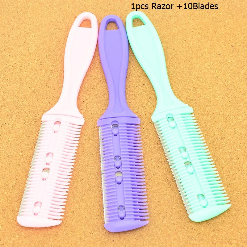 İnceltme Tıraş Makinesi Fırça + 10Blades Vücut Geri Yüz Epilasyon Jilet Erkek Saç Bakımı Bakım Araçları HC0001 Kesme Meisha Emniyet Jilet Salon Saç
