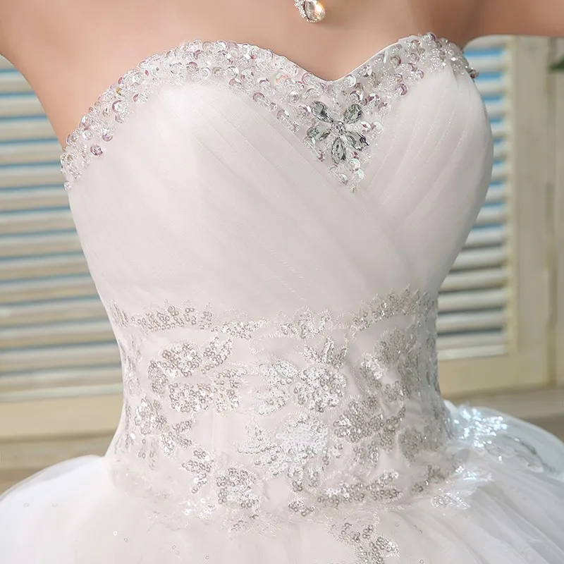 Custom Madeb mode princesse dentelle avec perles robe de mariée 2018 pas cher robe de bal robes de mariée vestido de noiva