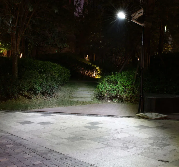 40W 50W 100W Solar Street LED Light Wall Lamps Hög ljusstyrka 3030SMD IP65 Vattentät utomhusflödesljus för Plaza Garden Park