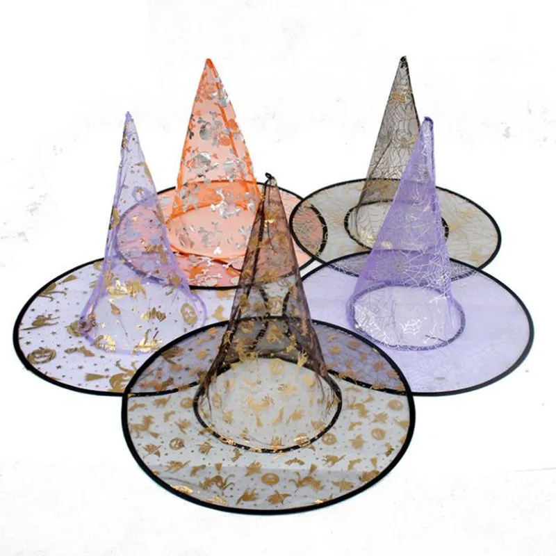 Nuevos disfraces coloridos de Halloween decoración Hallowmas Party Props All Saints'Day Cool Witches Wizard Hats hat Cup precio de fábrica rápido