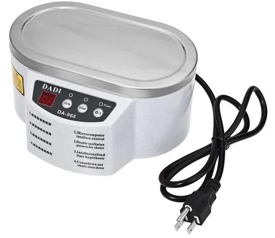 Dubbelfrekvens Mini Ultrasonic Cleaner 600ml Intelligent Control 30W / 50W Digital Ultraljudsrengöring Bad för smycken Glasögon Rengöring