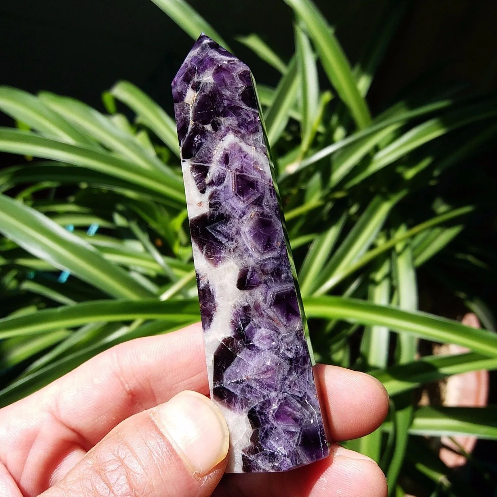 70 g naturlig dröm Amethyst Quartz Crystal Wand Point Gemstone Points Positiv energi Reiki Crystal Healing