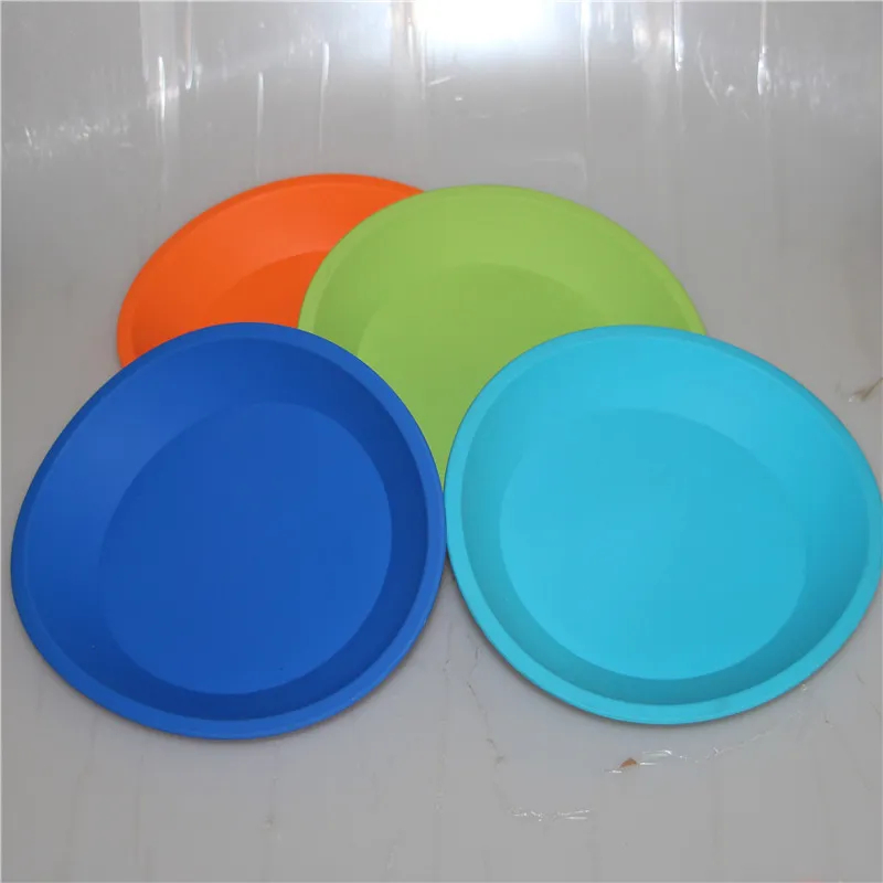 Atacado novo recipiente de prato de silicone de silicone de silicone de forma redonda, recipiente de prato profundo de silicone para alimentos / frutas / cera