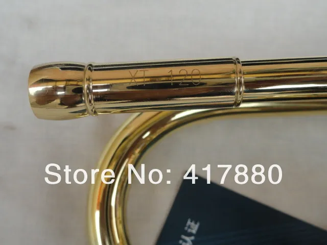 XINGHAI XT-120 New Surface Gold Plated Bb Brass Tromba Strumento professionale principianti con custodia e accessori