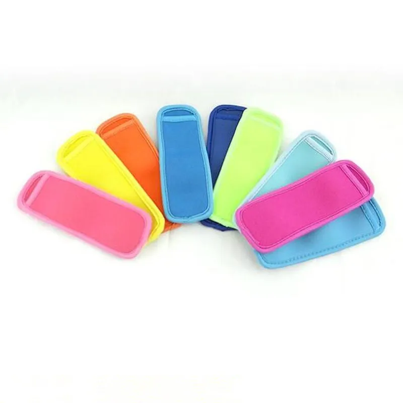 Vendita calda prezzi bassi alta qualità Popsicle Holders Pop Ice Sleeves Freezer Pop Holders 8x16cm Spedizione veloce