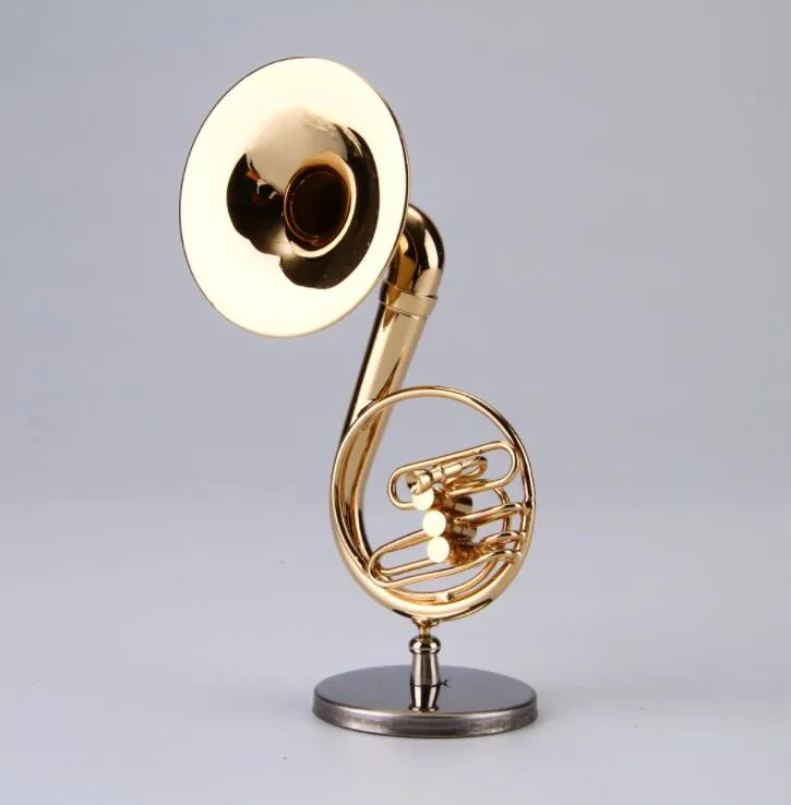 Mini sousaphone da 10,5 cm di piccole dimensioni per strumenti musicali Ornamento nuovissimo modello musicale in miniatura Sousaphone Spedizione gratuita