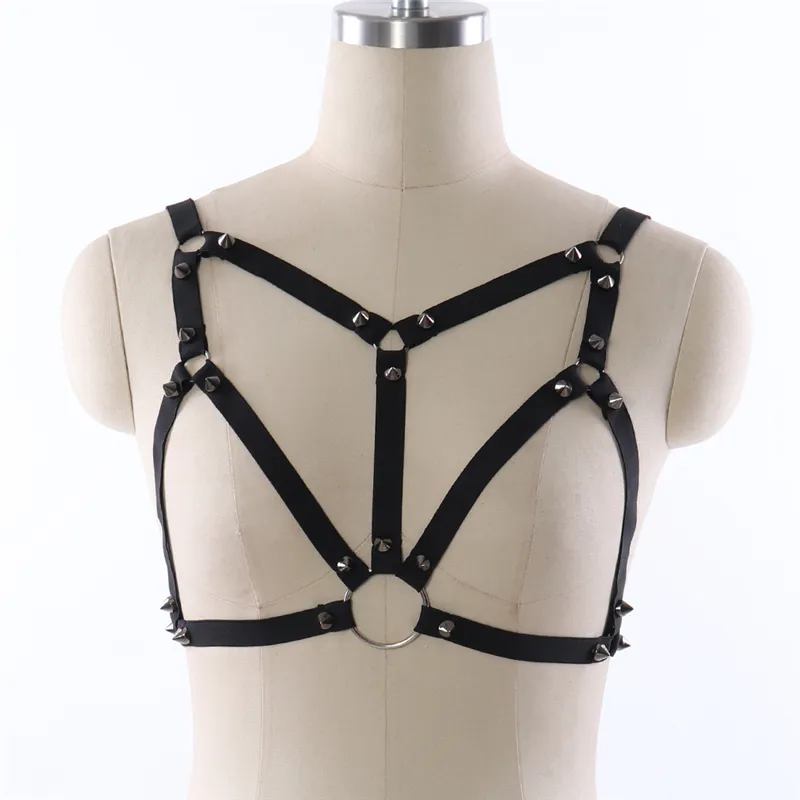 Sexy Women\'s BDSM Leather Harness Set Body Bondage Lingerie Chest Belt Sexy Leg Suspenders Sexy Women Leather Harness Fashion Punk... From 7  main image 2