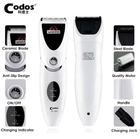 Codos CP-7800 профессиональный собака волосы триммер Pet Clipper электробритва аккумуляторная Pet триммер собака уход стрижка машина