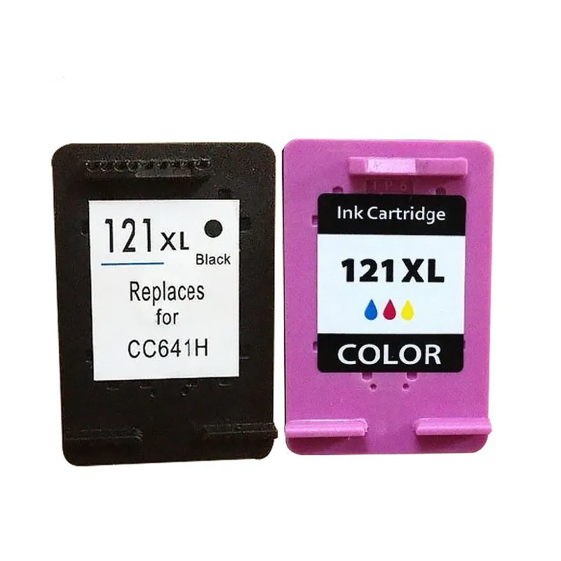 HP 121XL High Yield Ink Cartridges Black & Color, 2 Pack For Deskjet