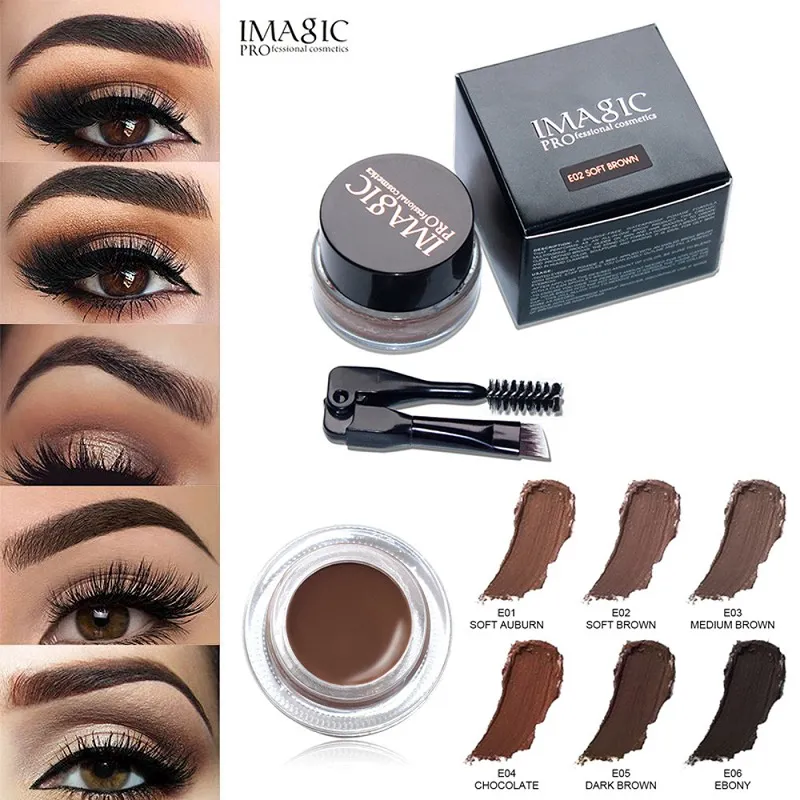 Nouveaux rehausseurs de sourcils IMAGIC imperméable à l'eau longue durée Gel pour les sourcils crème pinceau de maquillage Pincel maquiagem