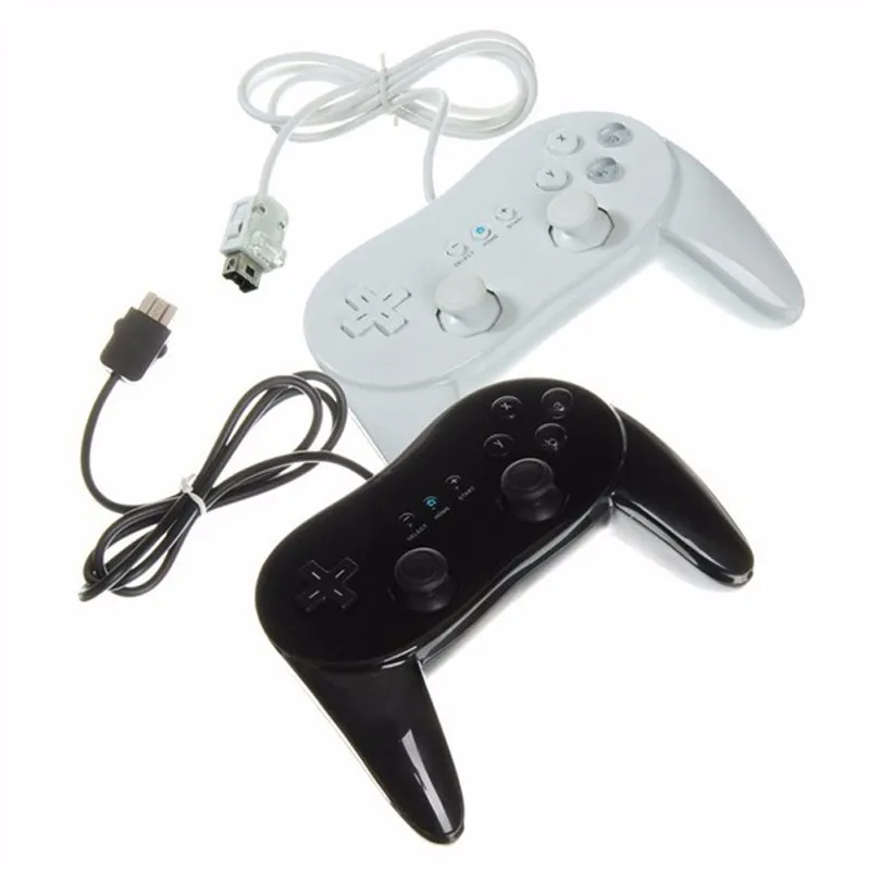 2nd Generation New Black White Wired Classic Controller Pro Joypad Gamepad for WiiU Wii Remote DHL FEDEX EMS FREE SHIP