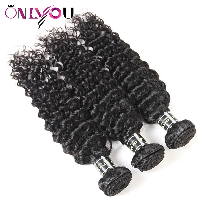 Mink Brésilien Peruvian malaisien indien Indian Deep Curly Virgin Poule d'œuvre Body Wave Kniky Curly Human Fils Fackles pas cher 4701197